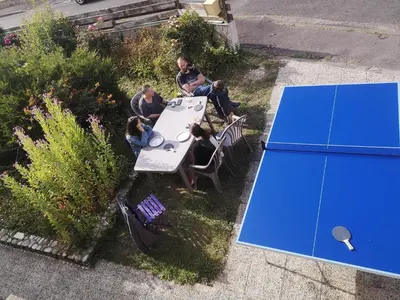 Plan de l'établissement Chambre au calme et simple, cuisine à dispo