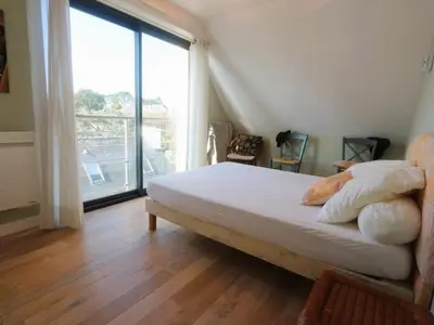 Un ou plusieurs lits dans un hébergement de l'établissement Bénodet, appart. 3*, plage à pied, parking privé - FR-1-481-52