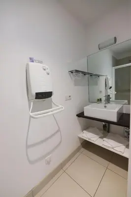 Salle de bains dans l'établissement Résidence de Nodeven