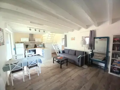 Cuisine ou kitchenette dans l'établissement La Demoiselle du Finistère