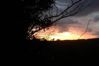 Lever ou coucher de soleil vu de la maison de vacances ou à proximité