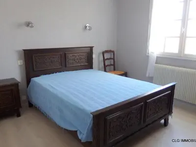 Un ou plusieurs lits dans un hébergement de l'établissement Maison calme avec jardin clos, proche plage Cap Coz, 5 chambres, garage - Fouesnant - FR-1-481-68