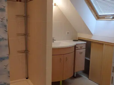 Cuisine ou kitchenette dans l'établissement Maison calme avec jardin clos, proche plage Cap Coz, 5 chambres, garage - Fouesnant - FR-1-481-68
