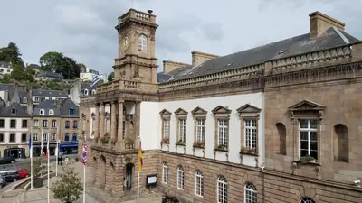 Vue générale sur Morlaix ou vue de la ville depuis l'appartement