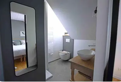 Salle de bains dans l'établissement Ty Dag - La Désirade proche plage et jacuzzi