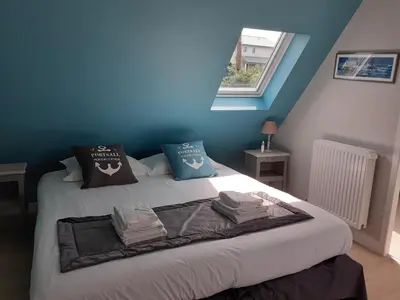 Un ou plusieurs lits dans un hébergement de l'établissement chambre d'hôtes LE CLOS DES ABERS
