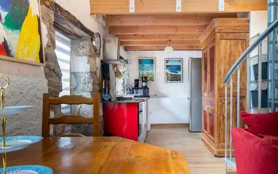 Cuisine ou kitchenette dans l'établissement Gîtes Ty Kelen
