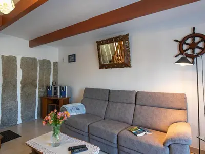 Coin salon dans l'établissement Holiday Home Ty Pendruc by Interhome