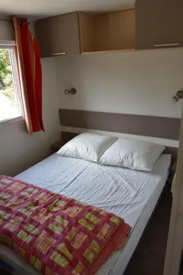 Un ou plusieurs lits dans un hébergement de l'établissement mobil-home à la campagne