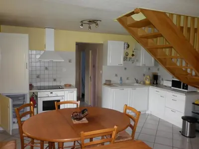 Cuisine ou kitchenette dans l'établissement Gîte Clévacances dans le Finistère