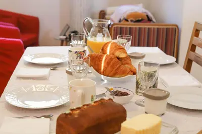 Nourriture dans le B&B/chambre d'hôtes ou à proximité