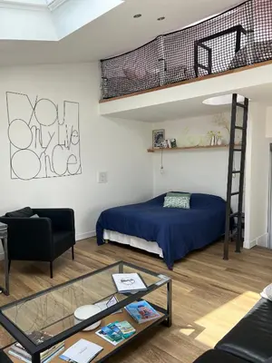 Coin salon dans l'établissement Appartement et Studio Gîtes de L'Odet