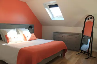 Un ou plusieurs lits dans un hébergement de l'établissement Ti Mein Glas, maison proche de Quimper