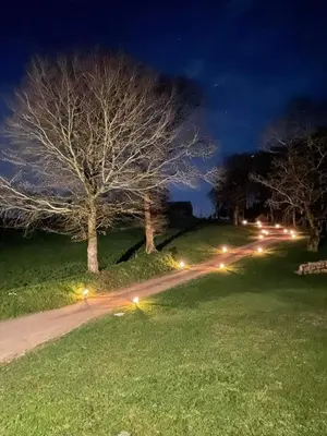 Jardin de l'établissement Ti Mein Glas, maison proche de Quimper