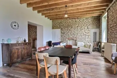 Coin salon dans l'établissement Maison de famille Penmarch