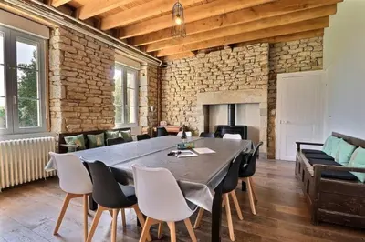 Coin salon dans l'établissement Maison de famille Penmarch
