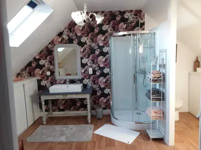 Salle de bains dans l'établissement Les chambres de Marie