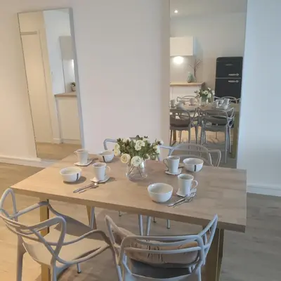 Cuisine ou kitchenette dans l'établissement LE 21 Vue sur Mer