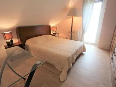 Un ou plusieurs lits dans un hébergement de l'établissement Maison 3* lumineuse à Fouesnant, proche centre, 6 pers., jardin, terrasse, à 4 km des plages - FR-1-481-82