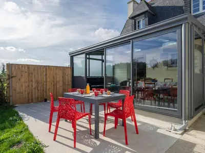 Balcon ou terrasse dans l'établissement Holiday Home Ty Louarn by Interhome