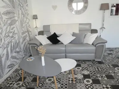 Coin salon dans l'établissement Les Bruyeres