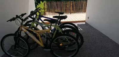 Vélo sur le terrain de l'établissement capplouneour ou dans les environs