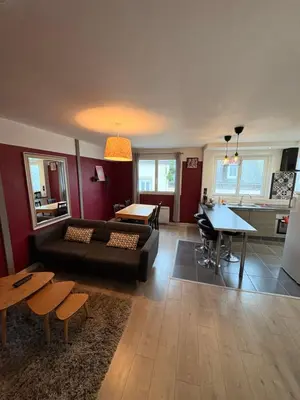 Coin salon dans l'établissement Appartement Duplex The Lighthouse