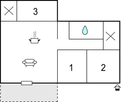 Plan de l'établissement 3 Bedroom Gorgeous Home In Milizac