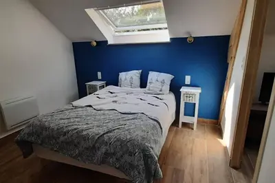 Un ou plusieurs lits dans un hébergement de l'établissement 16Bis 1ch, 2-4pers, jardin Les Gîtes Bigoudens