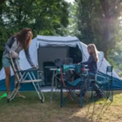 Les Hortensias grande tente familiale 2 chambres et séjour sur camping familial près des plages