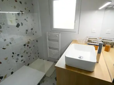Salle de bains dans l'établissement La Douce Escapade - Crozon