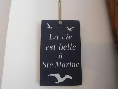Certificat, récompense, panneau ou autre document affiché dans l'établissement Combrit Sainte-Marine: T2 duplex rénové avec jardin privé et vue sur port - FR-1-481-91