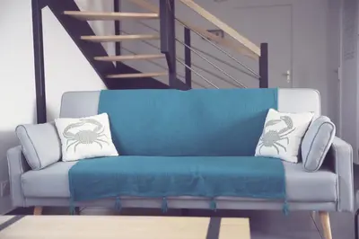 Coin salon dans l'établissement La casa sovaïna maison neuve à 300m de la plage des amiets
