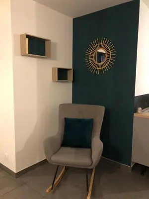 Coin salon dans l'établissement La casa sovaïna maison neuve à 300m de la plage des amiets