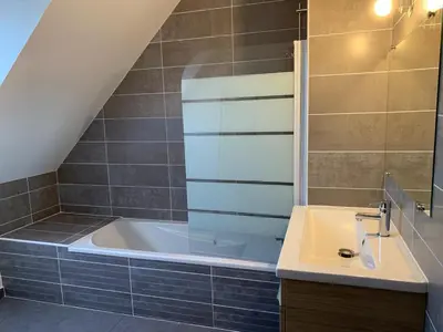 Salle de bains dans l'établissement La casa sovaïna maison neuve à 300m de la plage des amiets