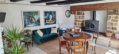 Coin salon dans l'établissement B&B at Stang Korvenn