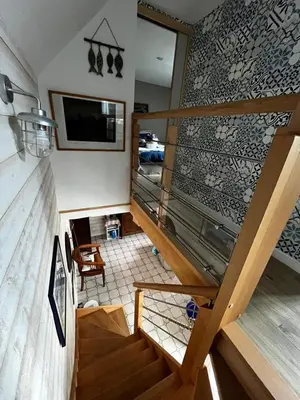 Télévision ou salle de divertissement dans l'établissement Penty bigouden 18ème classé 2** jardin en ville