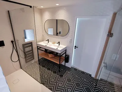 Salle de bains dans l'établissement Domaine de Stang Bihan