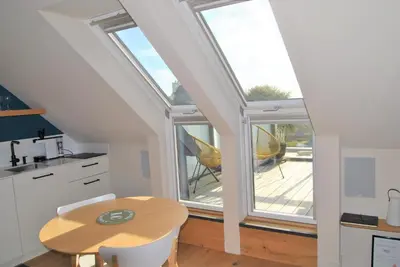 Cuisine ou kitchenette dans l'établissement Appartement L'Embarcadère