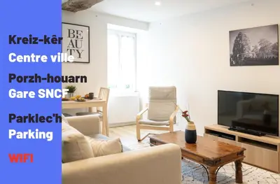 Télévision ou salle de divertissement dans l'établissement PERLEZENN VONTROULEZ (T2 45m2)
