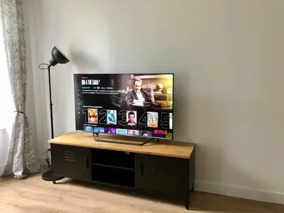 Télévision ou salle de divertissement dans l'établissement Superbe appartement rénové et tout confort à Brest