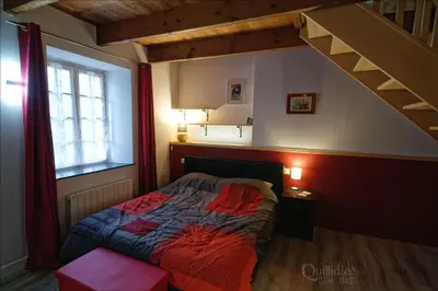 Un ou plusieurs lits dans un hébergement de l'établissement Manoir Pors Braz B&B