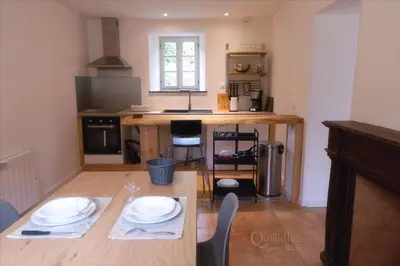 Cuisine ou kitchenette dans l'établissement Manoir Pors Braz - Gîte des Boudiged