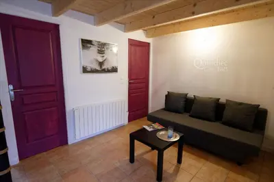 Coin salon dans l'établissement Manoir Pors Braz - Gîte des Boudiged