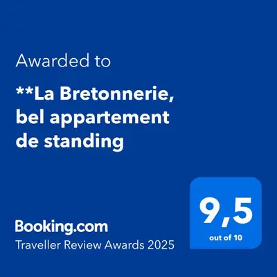 Certificat, récompense, panneau ou autre document affiché dans l'établissement **La Bretonnerie, bel appartement de standing