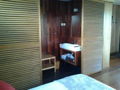 Salle de bains dans l'établissement Ty Polder