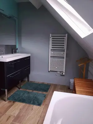 Un ou plusieurs lits dans un hébergement de l'établissement Maison proche du bourg de Crozon et des plages de Morgat