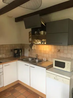 Cuisine ou kitchenette dans l'établissement Penty de Kervillerm