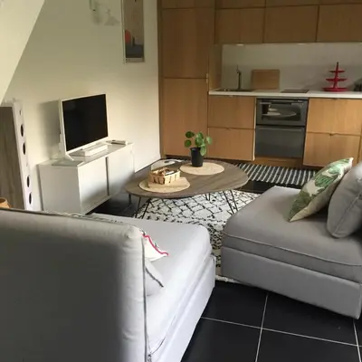 Cuisine ou kitchenette dans l'établissement TinyHouse LE CONQUET