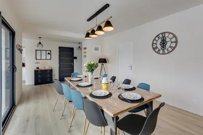 Cuisine ou kitchenette dans l'établissement La Roskoker